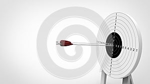 Arrows focus to archery target. 3d illustration. photo