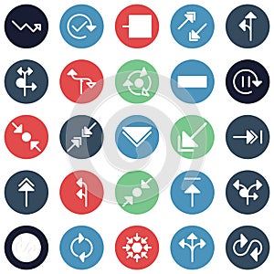 Arrows Gird Isolated Vector icons set every single icon can be easily modified or edited