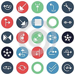 Arrows Gird Isolated Vector icons set every single icon can be easily modified or edited