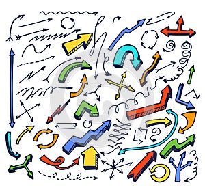 Arrows Hand Drawn Elements Vector Illustration