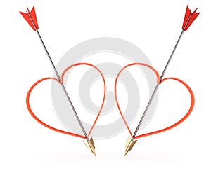 Arrows and heartshapes