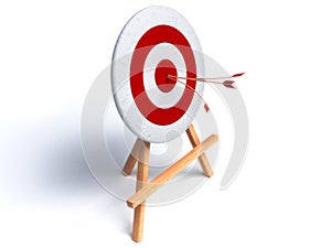 Arrows hitting directly in bulls eye