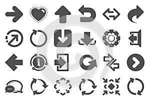 Arrows icons. Download, Synchronize. Vector