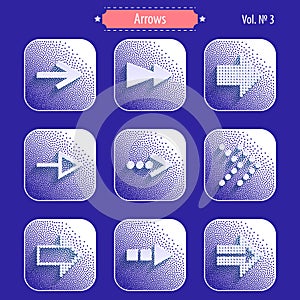 Arrows icons in modern style.