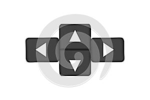 Arrows on the keyboard.