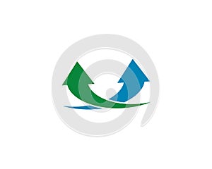 Arrows logo template vector icon illustration
