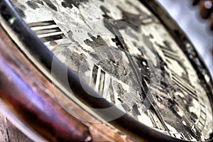 Arrows of old vintage clocks