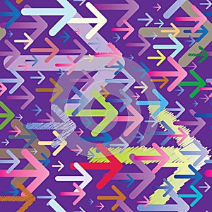 Arrows Pattern Superposition in Multiple Colors photo