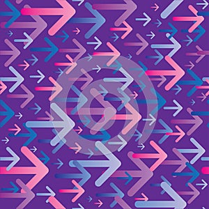 Arrows Pattern Superposition in Pink Blue Colors photo