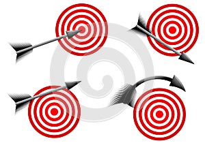 Arrows and Red Bullseye Targets