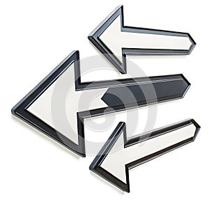 Arrows Right Pointer isolated on white background photo