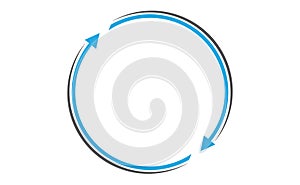 Arrows rotating with circular path