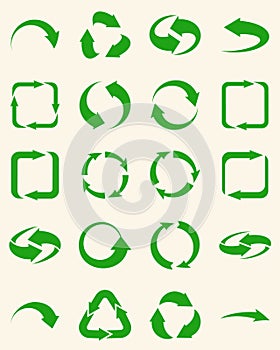 Arrows  set - ecology icons collection