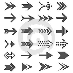 Arrows set icons Arrow vector collection Arrow Cursor Modern simple arrows play button.