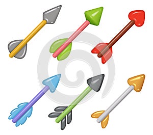 Arrows. Stylized game symbols perky arrows collection decent vector set collection photo