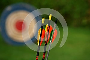 Arrows and target