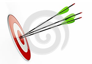 Arrows and target