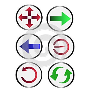 Arrows vector collection with elegant style and black color photo
