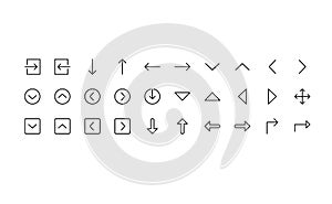 Arrows vector set. Arrow icons. Arrow vector icon. Arrow. Arrows vector collection. Vector illustration isolated on white