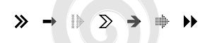 Arrows vector white background. Collections for navigation or web design interface. Vector symbol set.