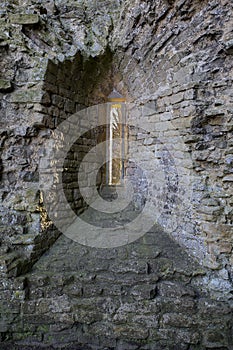 Arrowslit window in Nunney Castle