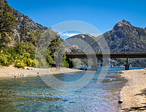 Arroyo La Angostura Bridge at Circuito Chico - Bariloche, Patagonia, Argentina photo