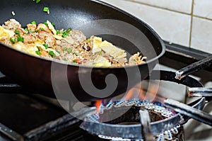 Arroz Chaufa authentic and traditional Peruvian dish.