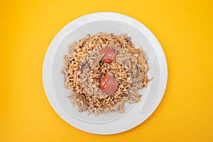 Arroz de pato duck rice is a traditional recipe from Portugal