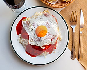 Arroz a la cubana, rice with fried egg