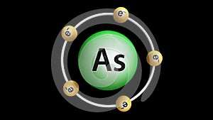 Arsenic element with Electron shell structure