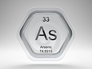 Arsenic symbol hexagon frame