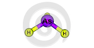Arsine molecular structure isolated on white photo