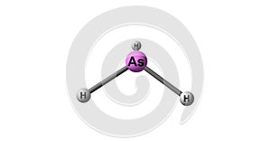 Arsine molecular structure isolated on white photo