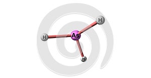 Arsine molecular structure isolated on white photo