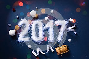 art 2017 Merry Christmas and happy New Years eve; Party background
