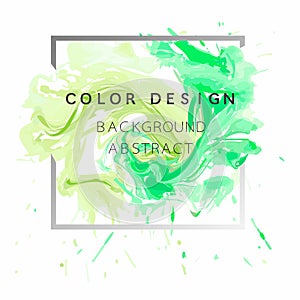 Art abstract background watercolor paint texture design poster illustration vector over square frame.