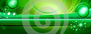 art abstract green energy, banner with copy space made with Generative AI