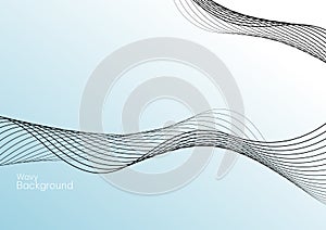 Art abstract line wave background