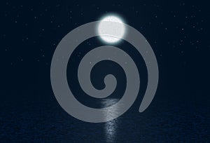 Art Abstract night background with moon
