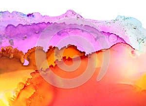 Art Abstract  watercolor flow blot painting. Color canvas marble texture background. Alcohol ink