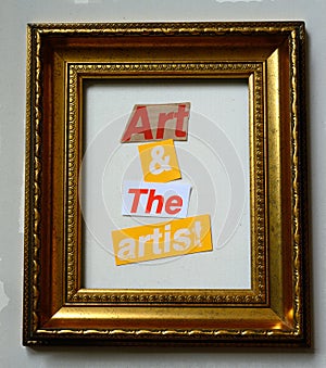 Art and the artist, concept photo