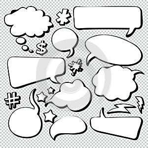 Comic Bubble Speech Balloons Speech Cartoon Speech Vector illustrator 63