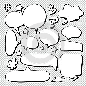 Comic Bubble Speech Balloons Speech Cartoon Speech Vector illustrator 58