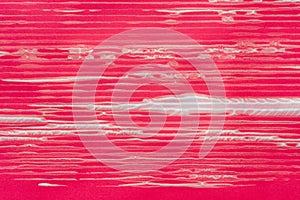 Art background texture white stripes pained on red paper