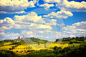 Art beautiful Italy Tuscan landscape
