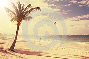 Art beautiful retro seaside background