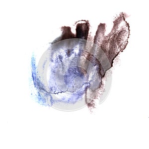 Art Black, lilac watercolor ink paint blob watercolour splash co