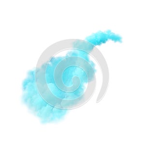 Art blue smoke. Abstract smoke background isolated