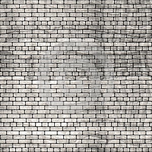 Art brick drawing. White and grey brick wall seamless background- texture pattern for continuous replication