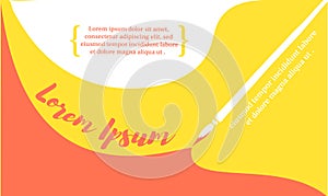 Art brush for painting. Design template banner on the theme of drawing and creativity.